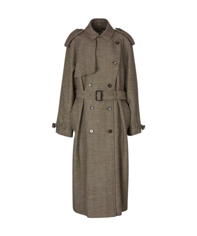 STELLA MCCARTNEY STELLA MCCARTNEY BELTED WAIST HERRINGBONE TRENCH COAT