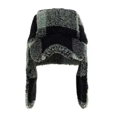 Stella Mccartney Plaid Wool Hat In Black
