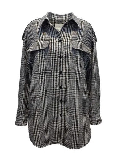 Stella Mccartney Plaid Wool Shirt In Gray