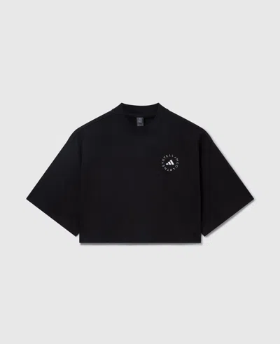 Stella Mccartney Planet Sport Cropped T-shirt In Black