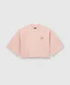 Stella Mccartney Planet Sport Cropped T-shirt In Vapor Pink
