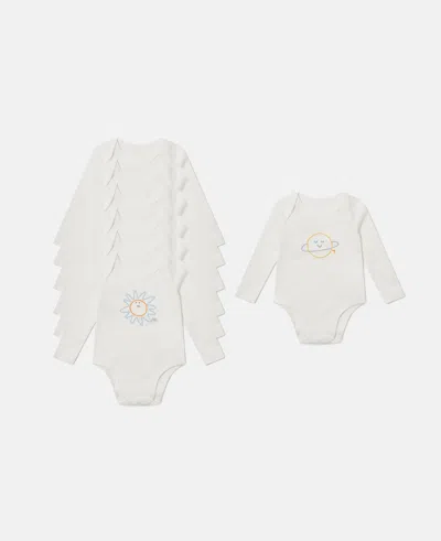 Stella Mccartney Planets Embroidered Romper Set In White