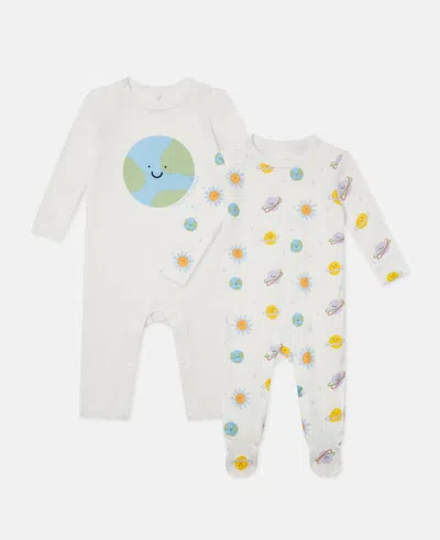 Stella Mccartney Planets Printed Romper Set In White