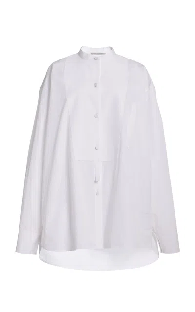 Stella Mccartney Plastron Cotton Shirt In White