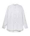 Stella Mccartney Long-sleeved Plastron Shirt In White