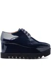 Stella Mccartney Platform Lace-up Shoes In Blue