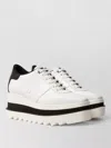 Stella Mccartney White Sneak-elyse Platform Sneakers In White
