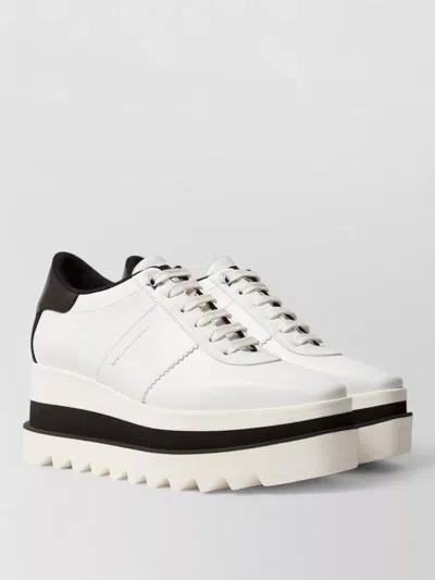 Stella Mccartney Women White Lace Up Sneakers, 7.5 Luxury Sneakers For Women Darveys In Multi