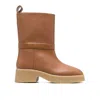 Stella Mccartney Platform Polyurethane Ankle Boot In Brown