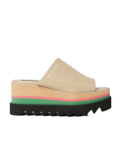 Stella Mccartney Platform-sole Slip-on Sandals In Nude