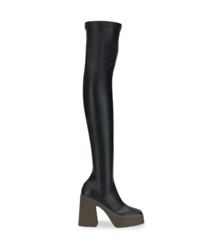 Stella Mccartney Platform Thigh-high Boots In Black