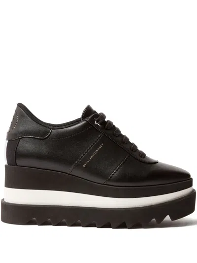 Stella Mccartney Platform-sole Lace-up Platform Sneaker In Black