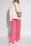 Stella Mccartney 'iconic' Salmon Pink Tailored Flared Pants In Pink