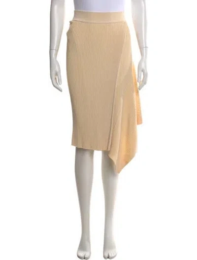 Pre-owned Stella Mccartney Pleated Accents Midi Length Skirt In Neutral