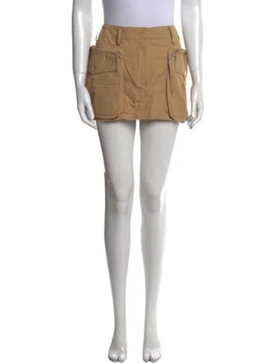 Pre-owned Stella Mccartney Pleated Accents Mini Skirt W/ Tags In Brown