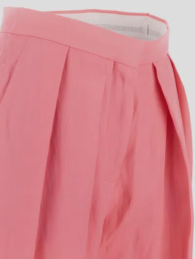 Stella Mccartney Pleated Baggy Trousers In Pink