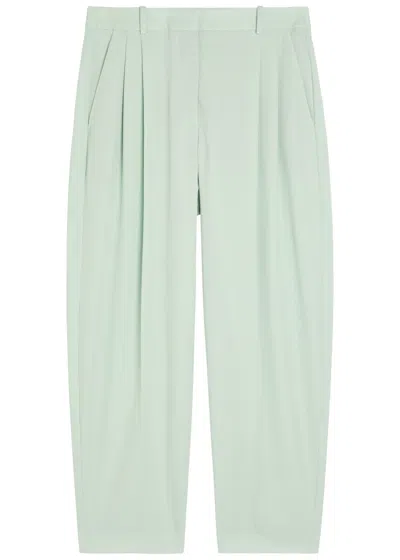Stella Mccartney Pleated Balloon-leg Wool Trousers In Blue