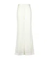 Stella Mccartney Womens Cream Iconic Pressed-creases Straight-leg High-rise Stretch-wool Trousers In White