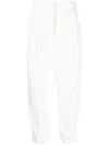 Stella Mccartney Plissierte Cropped-hose In White