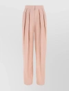 STELLA MCCARTNEY PLEATED FRONT HIGH-WAISTED WIDE-LEG PANT