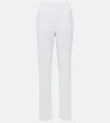 Stella Mccartney Pleated Knit Straight Pants In White