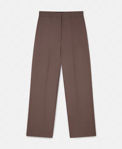 Stella Mccartney Wool Tailored Trousers In Brown