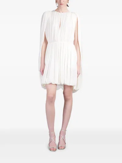 Stella Mccartney Pleated Mini Dress In 白色