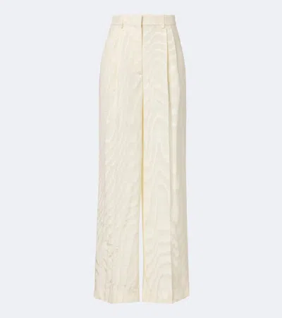 Stella Mccartney Pleated Moiré Pants In Neutral