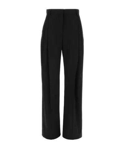 Stella Mccartney Pleated Pressed Crease Trousers In Black