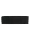 Stella Mccartney Adjustable Pleated Satin Weave Belt In Black