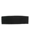 Stella Mccartney Adjustable Pleated Satin Weave Belt In Black
