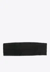 Stella Mccartney Pleated Satin Buckled Belt In Black