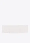 Stella Mccartney Pleated Satin Buckled Belt In Cream