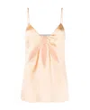 Stella Mccartney Ruched Satin Vest In Nude