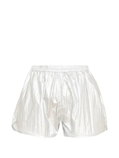 Stella Mccartney Pleated Shorts In Silver