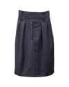 Stella Mccartney Pleated Skirt In Grey Wool In Grey