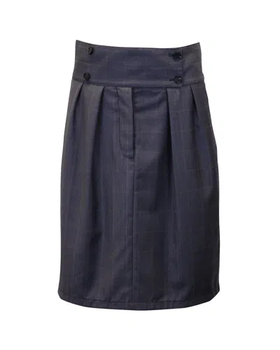 Stella Mccartney Pleated Skirt In Grey Wool