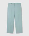 Stella Mccartney Pleated Straight-leg Trousers In Blue