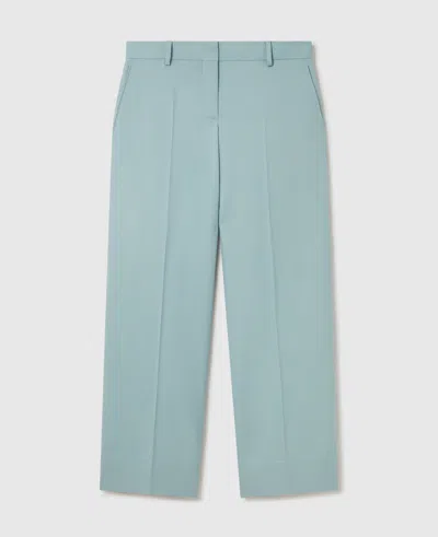Stella Mccartney Pleated Straight-leg Trousers In Blue