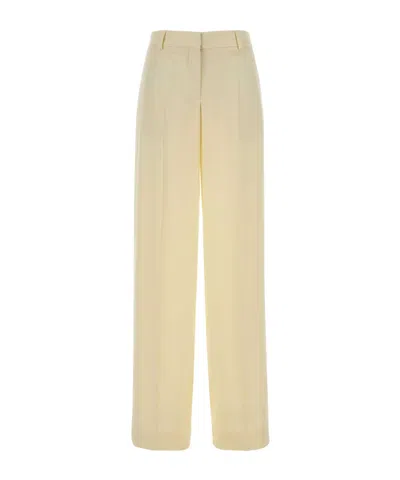 Stella Mccartney Pleated Straight Leg Trousers In Neutral