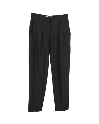 Stella Mccartney Pleated Tapered Trousers In Gray Cotton In Grey
