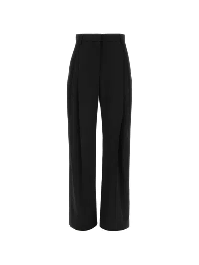 Stella Mccartney Pleated Pressed Crease Trousers In Black