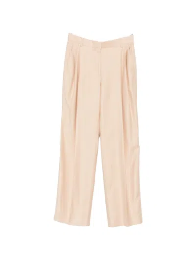 Stella Mccartney Pleated Wide-leg Trousers In Neutral