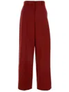 Stella Mccartney Tiziano Red Wool Ruby Wide-leg Pant In Red