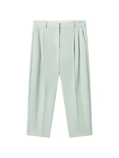 Stella Mccartney Pleated Wool Trousers In Blue