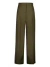 Stella Mccartney Shiny Tailoring Loose Trousers In Green