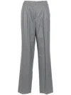 Stella Mccartney Pleated Wool Trousers In Grey