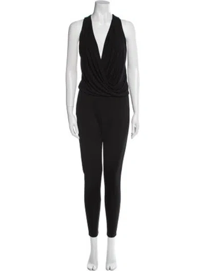 Pre-owned Stella Mccartney Plunge Neckline Jumpsuit In Black