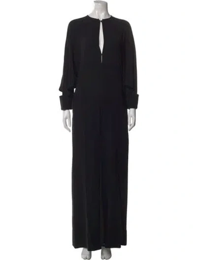 Pre-owned Stella Mccartney Plunge Neckline Jumpsuit In Black
