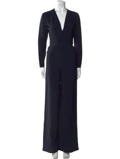 Pre-owned Stella Mccartney Plunge Neckline Jumpsuit In Blue